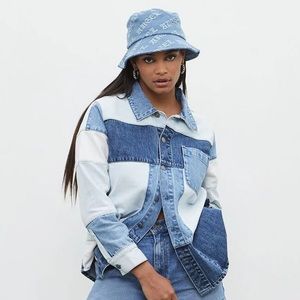 Patchwork Colorblock Denim Shirt